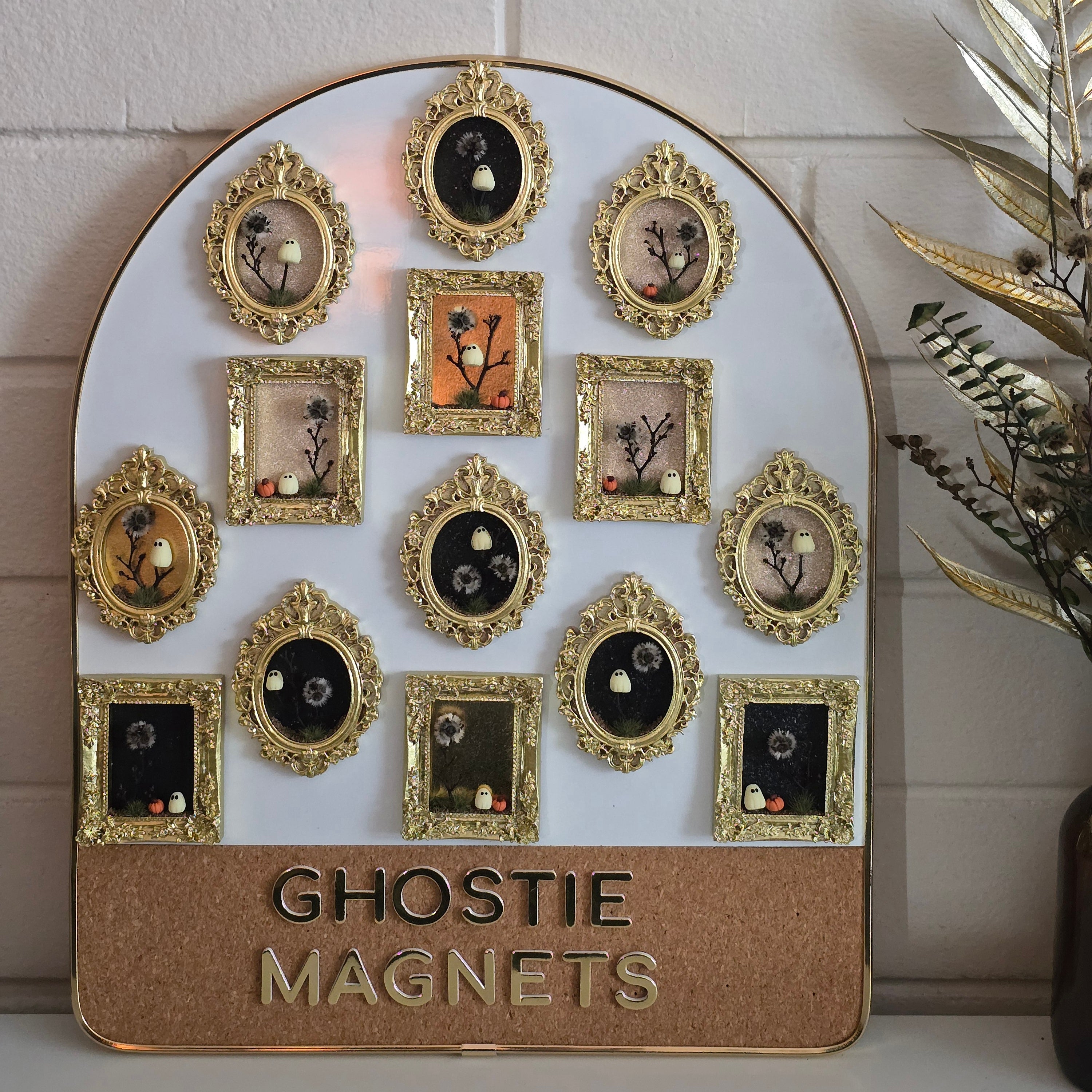 Glow-in-Dark Ghost Magnet | Mini Halloween Frame
