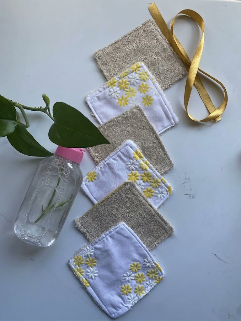 Reusable Makeup Remover Pads – Patterned Fabric & Soft Baby Towel