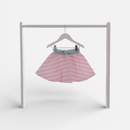 PINK & WHITE CANDY STRIPE CIRCLE SKIRT
