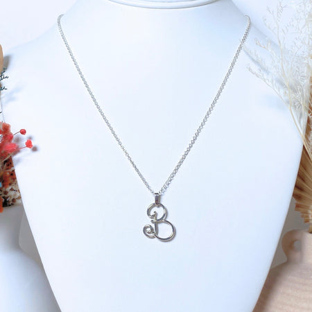 NEW Initial Letter Pendant | Sterling silver wire | Belcher chain necklace | Personal Custom Jewellery