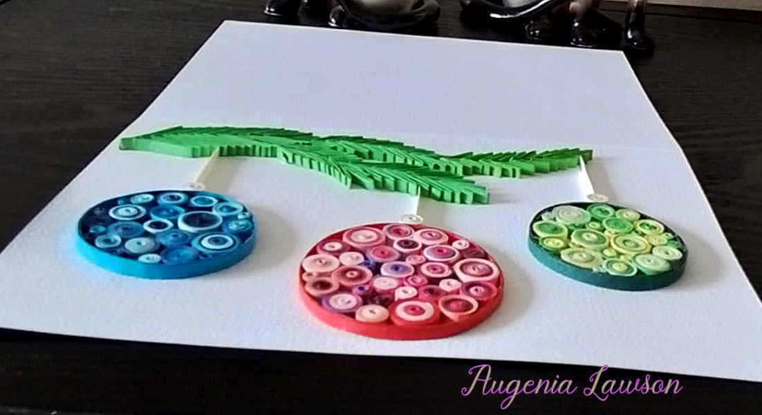 Handmade Paper Quilled Christmas Card – Baubles, Candle Poinsettia or Triple Poinsettia – Unique Festive Greeting