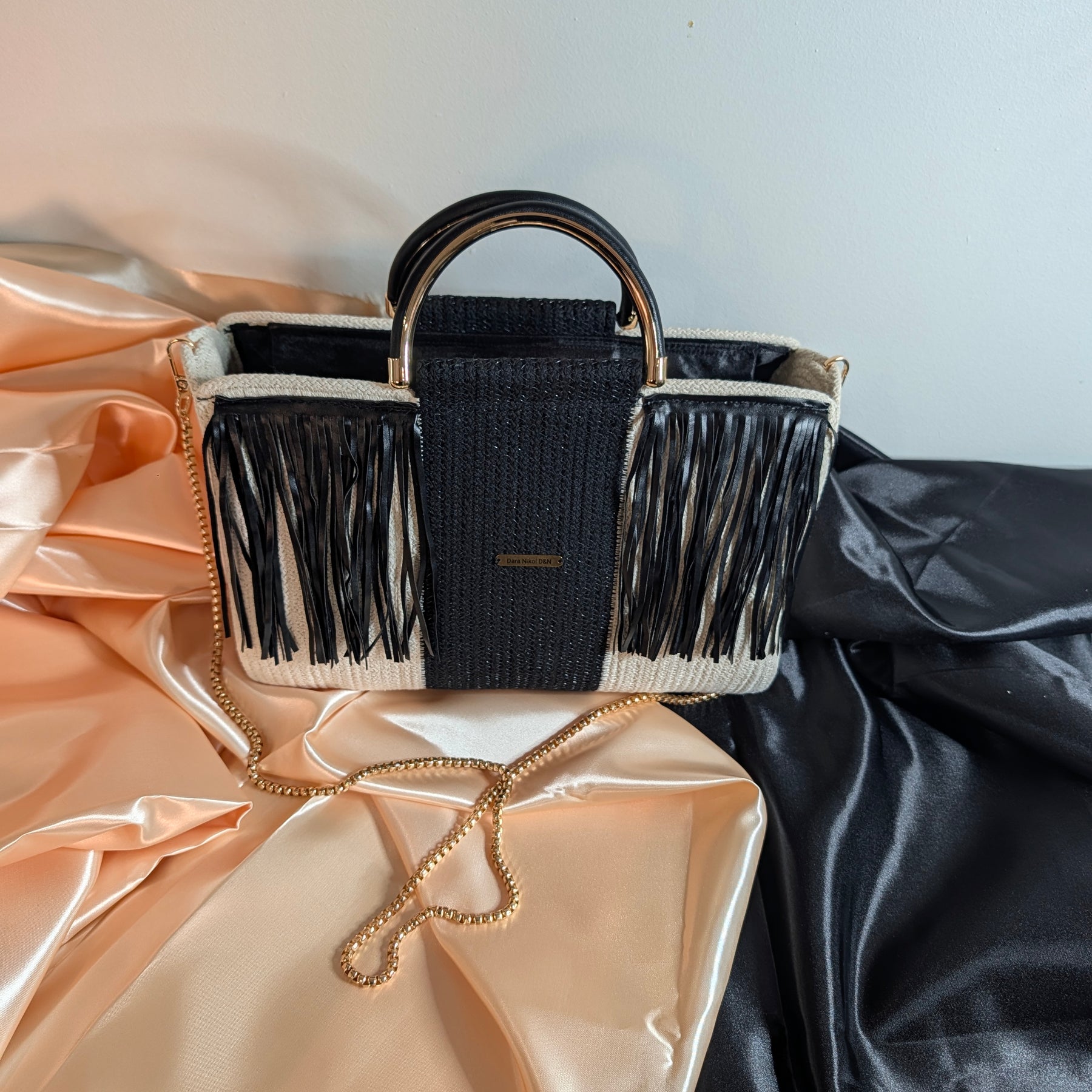 Fringe Medium Handmade Cotton Cord Tassel Handbag