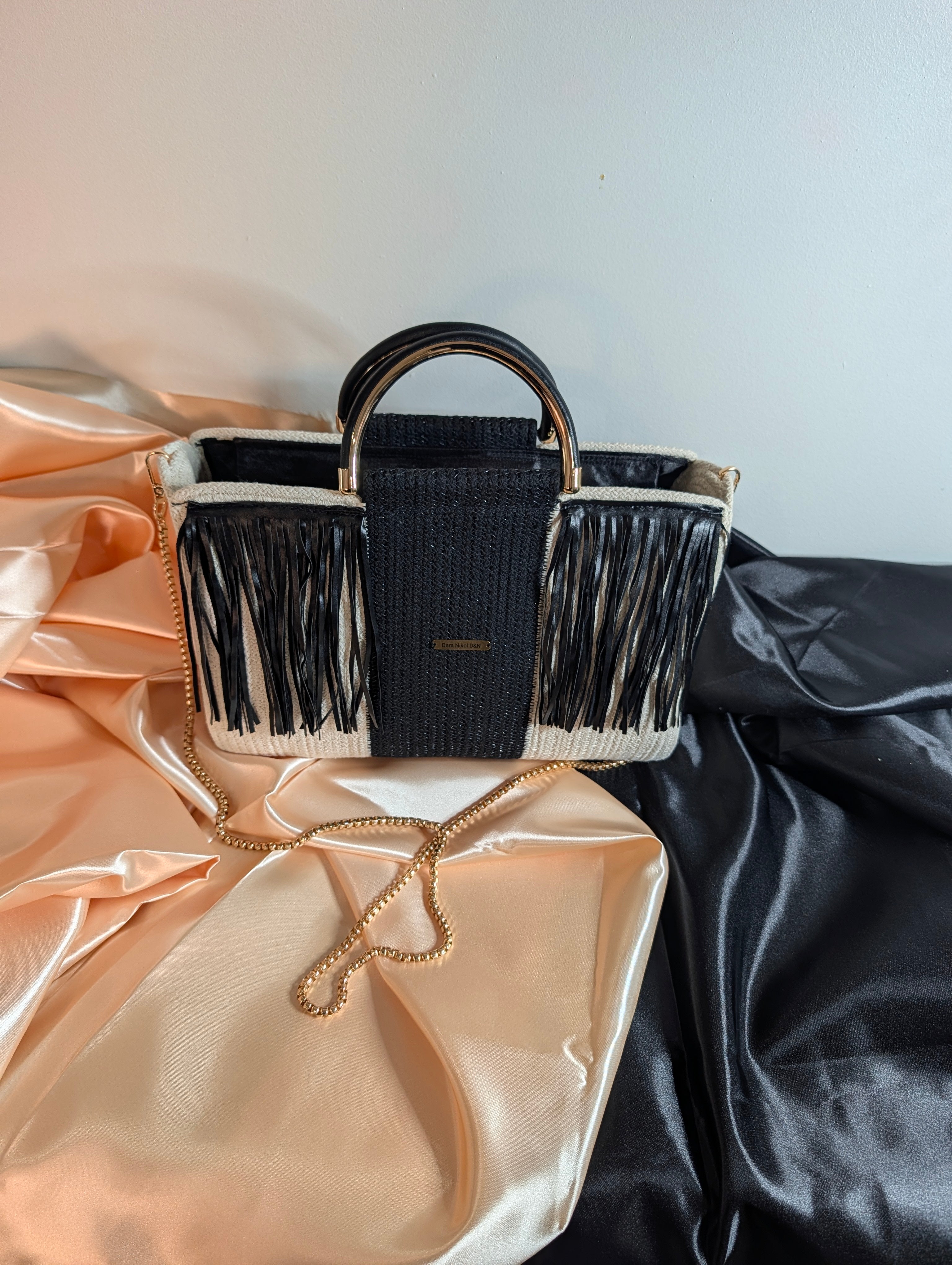 Fringe Medium Handmade Cotton Cord Tassel Handbag