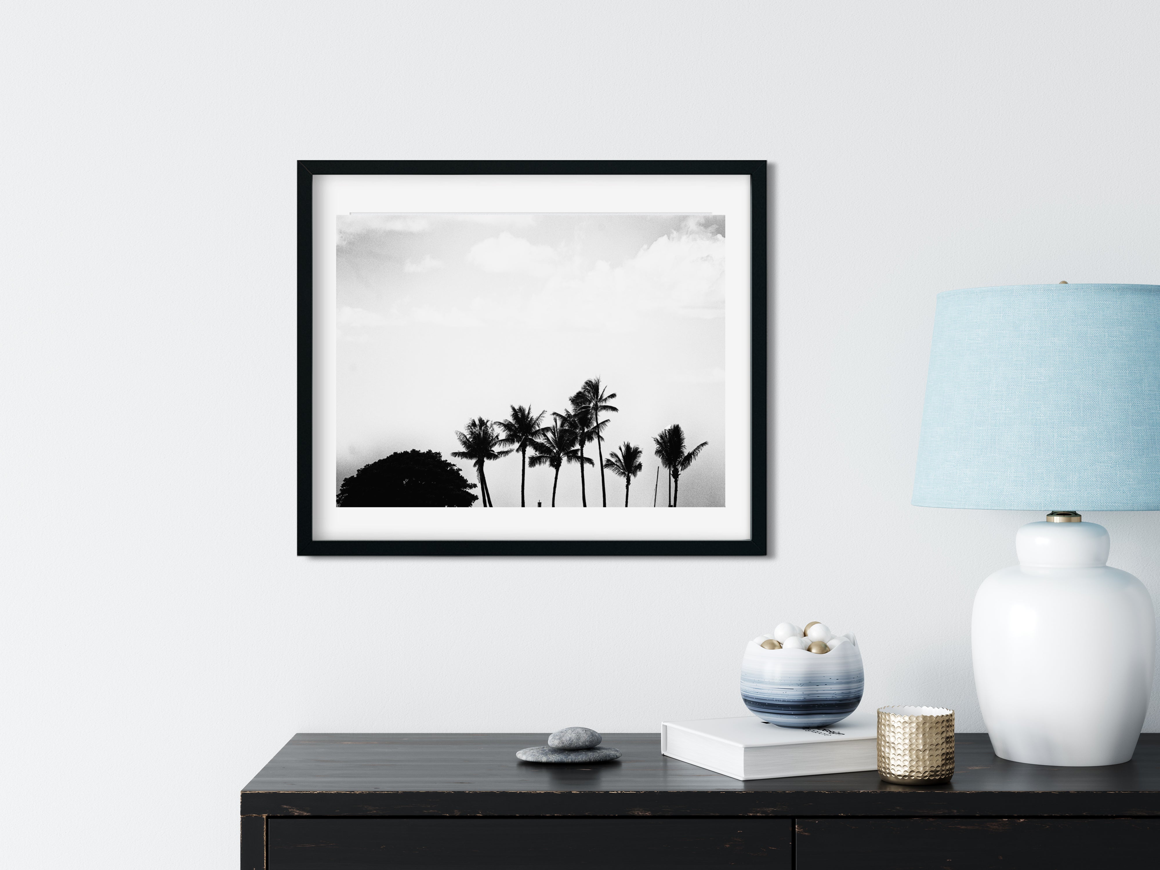 Black and White Palm Wall Art