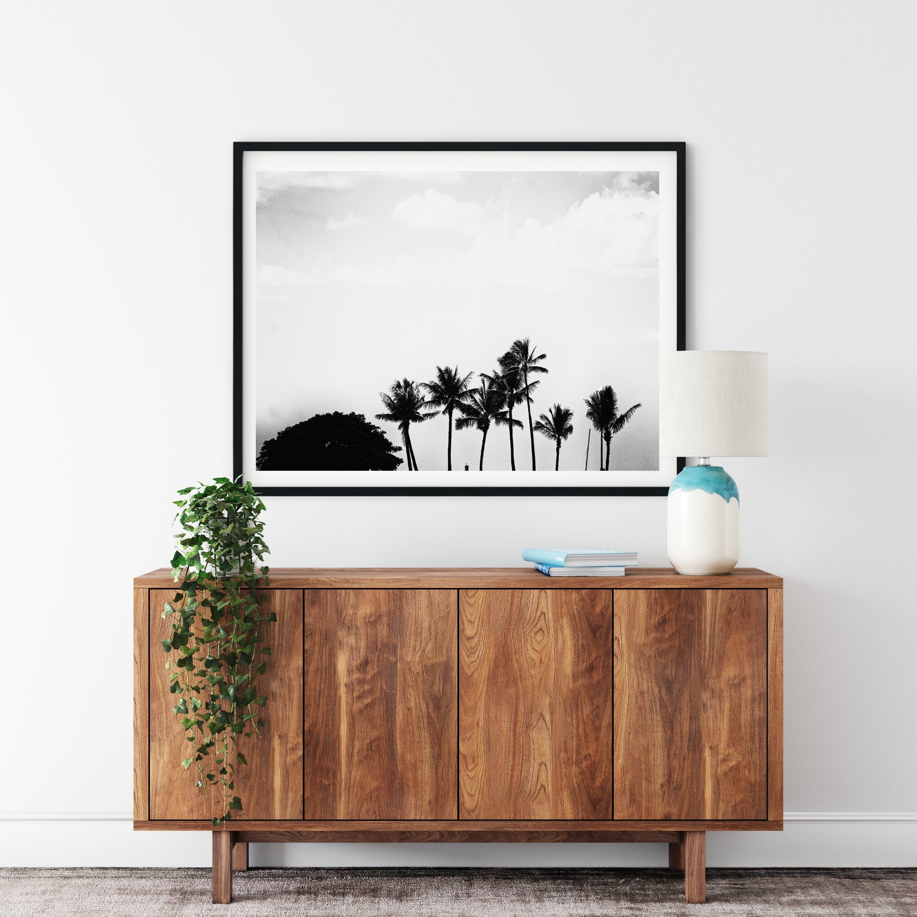 Black and White Palm Wall Art