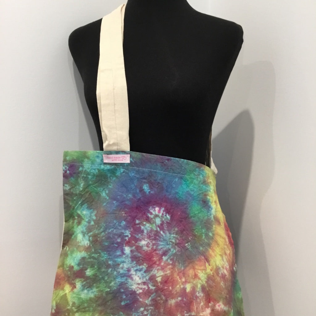 Tie Dye Calico Tote Bag