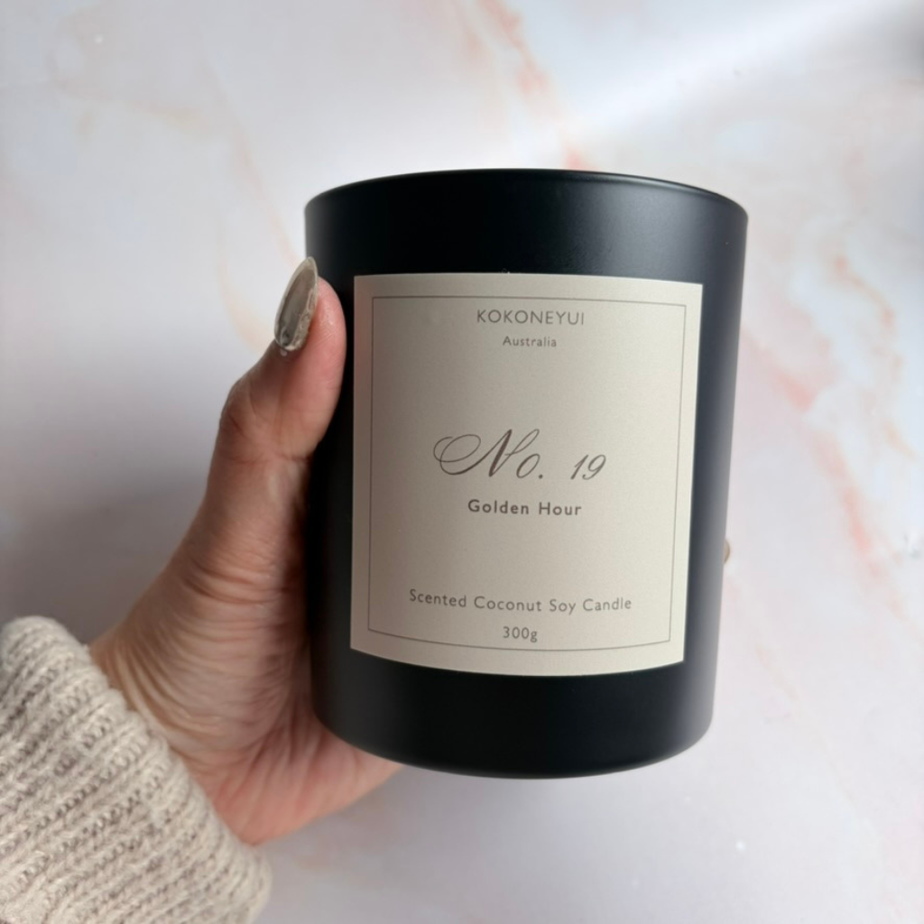 No.19 — Golden Hour Coconut Soy Candle | Rose, Sage & Warm Woods