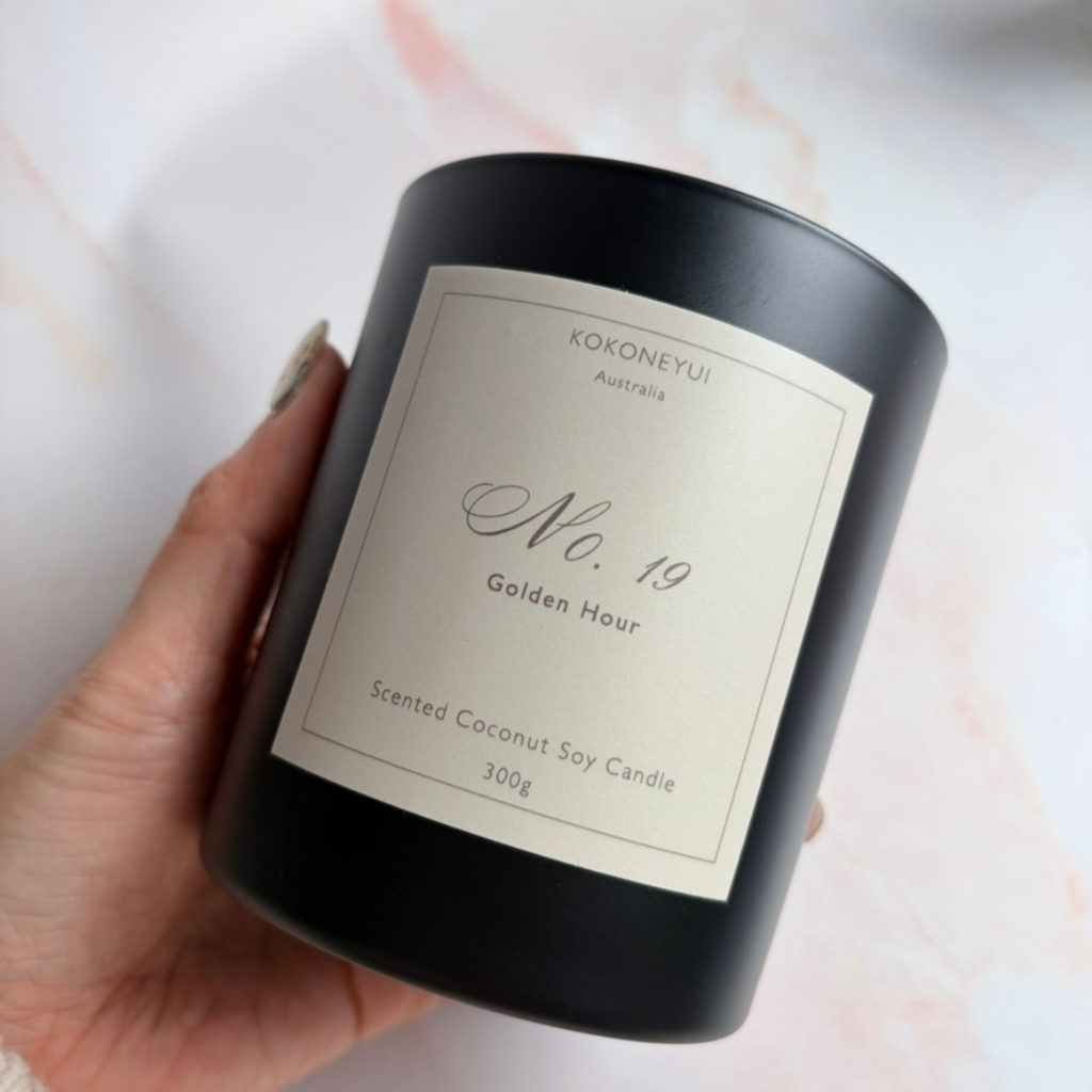 No.19 — Golden Hour Coconut Soy Candle | Rose, Sage & Warm Woods