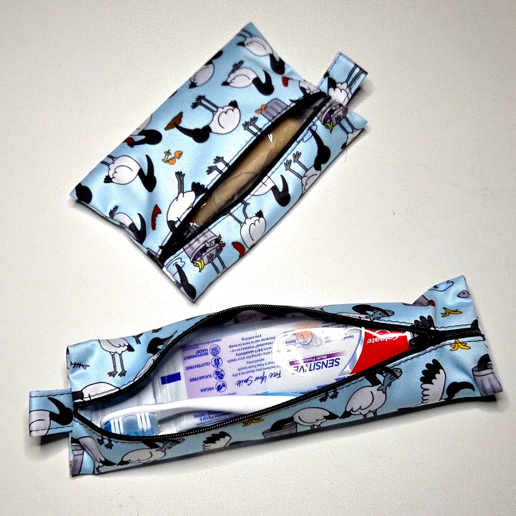 Three Piece Wet Bag Travel Set - Bin Chicken Design