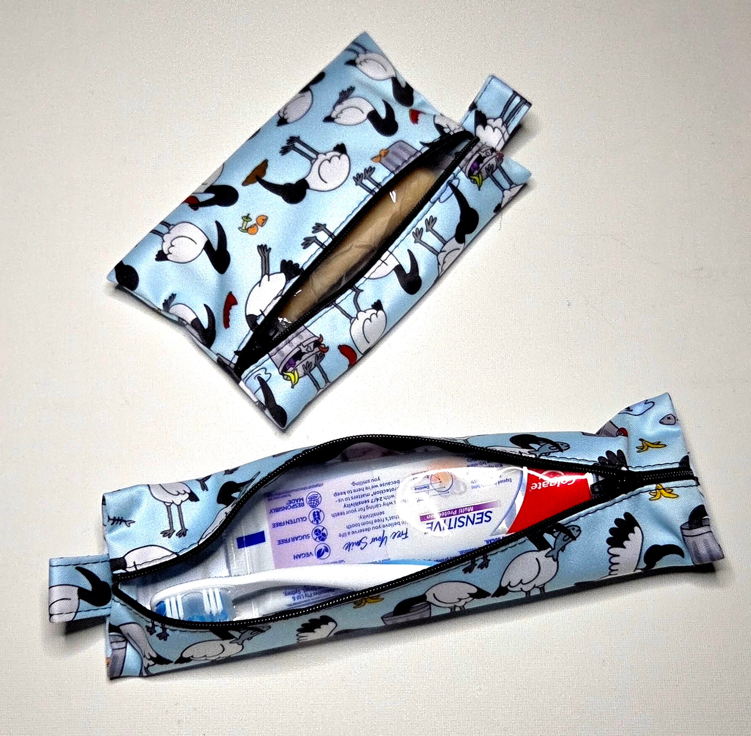 Three Piece Wet Bag Travel Set - Bin Chicken Design