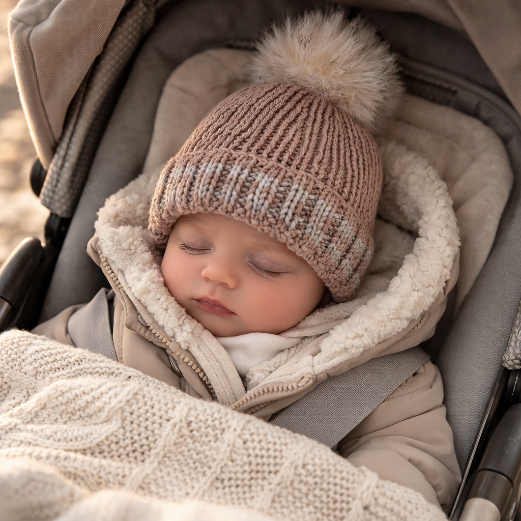 Handmade Knitted Baby Chunky Beanie - 100% Cotton