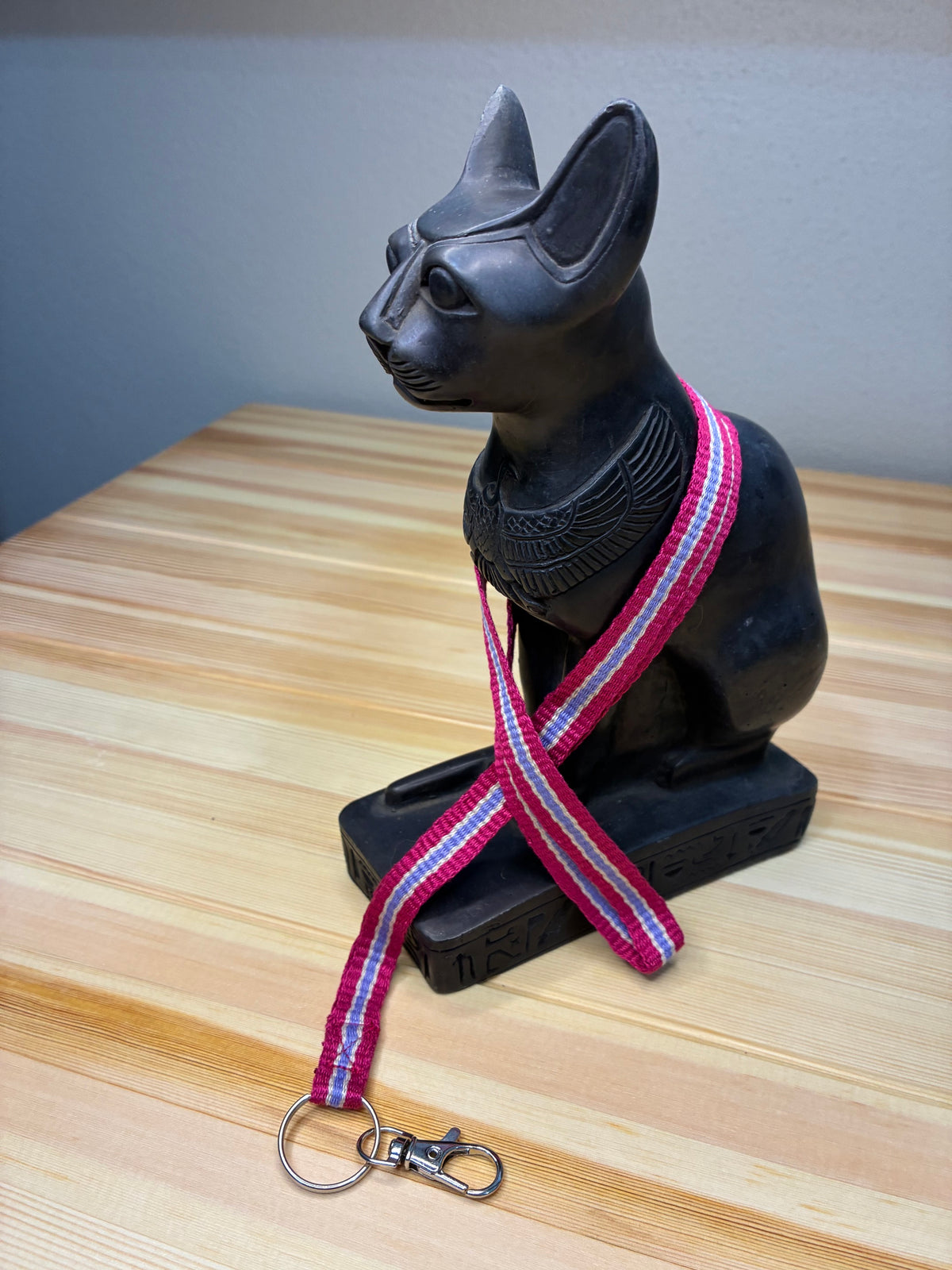 A Little Loom Magic - Raspberry Handwoven Lanyard