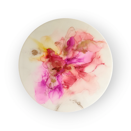 Abstract Floral Alcohol Ink Painting