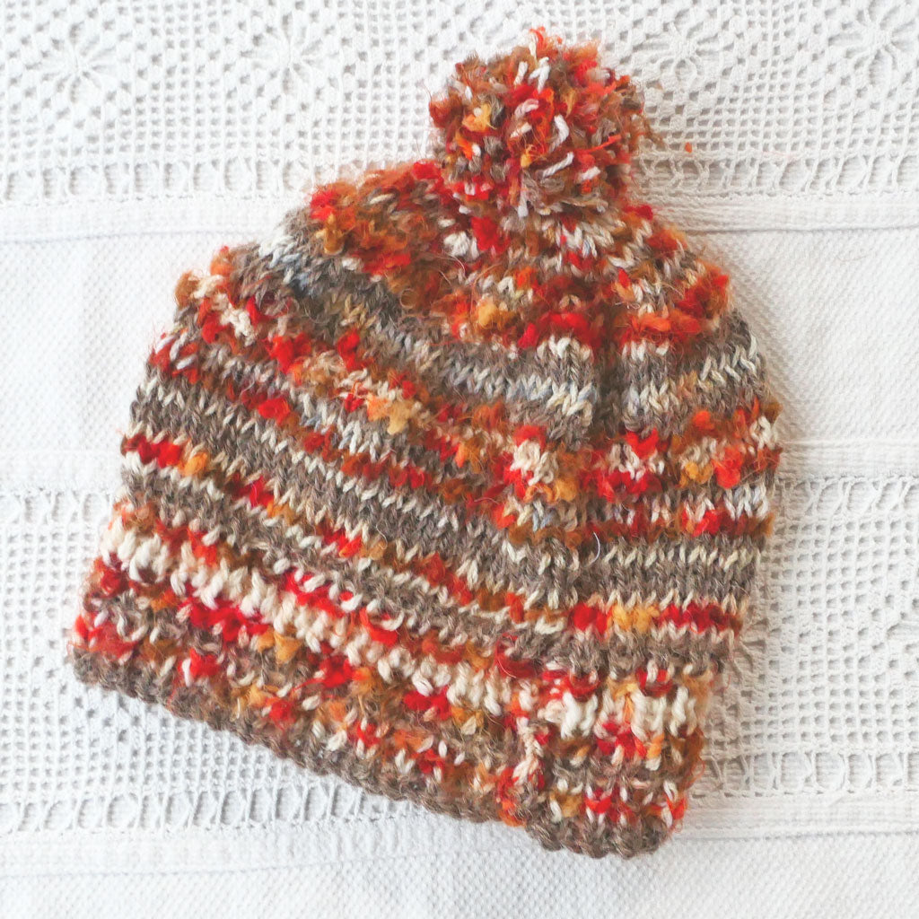 Beanie, baby, toddler size. Soft hand knitted, free shipping