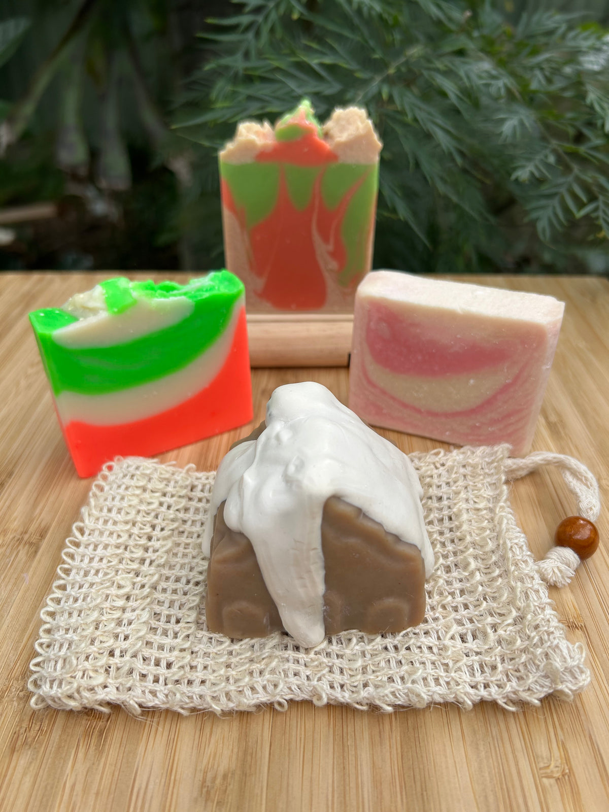 Handmade Festive Soap Set | Soap Holder | Natural Plant Soap Bag