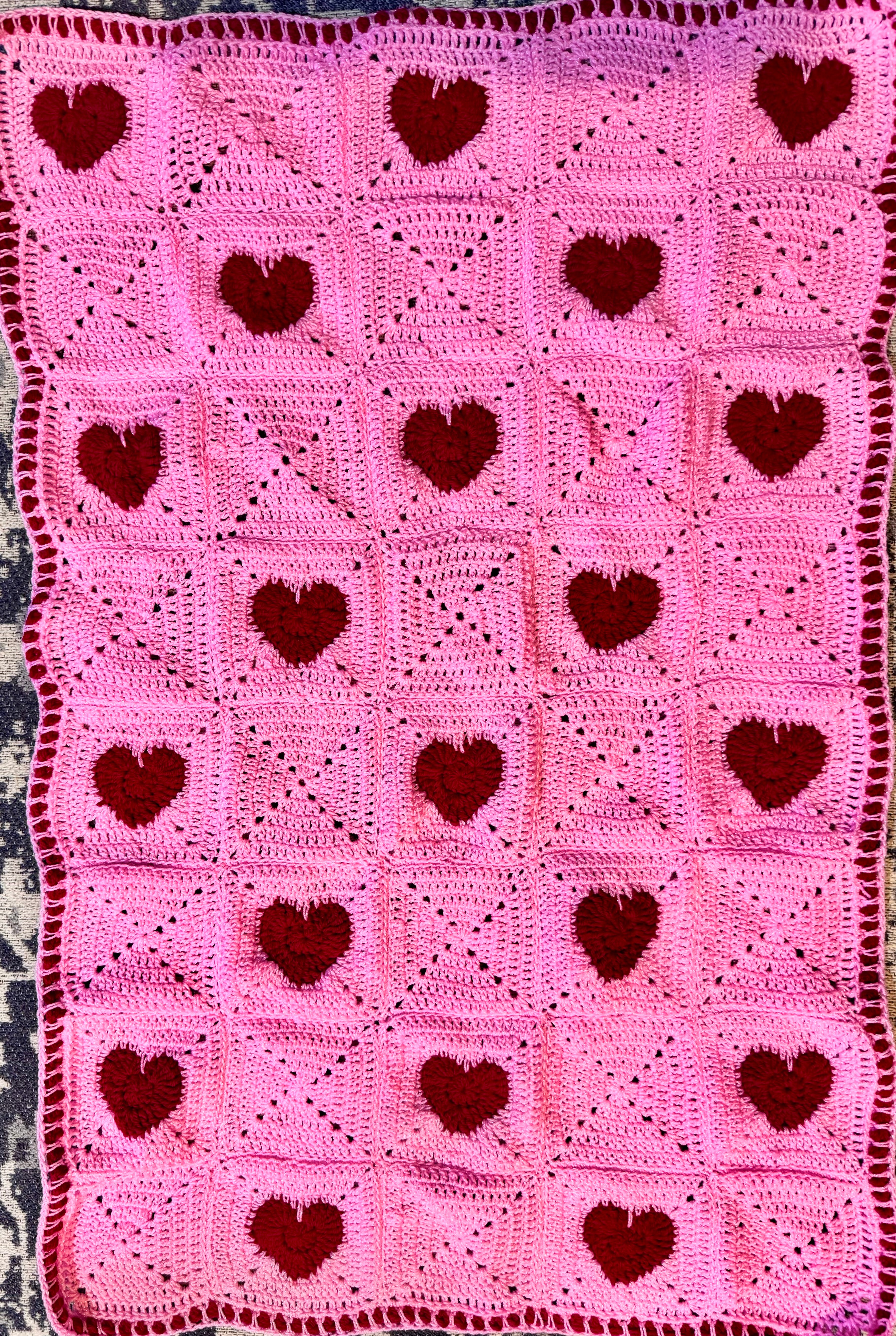 Many Hearts baby blanket