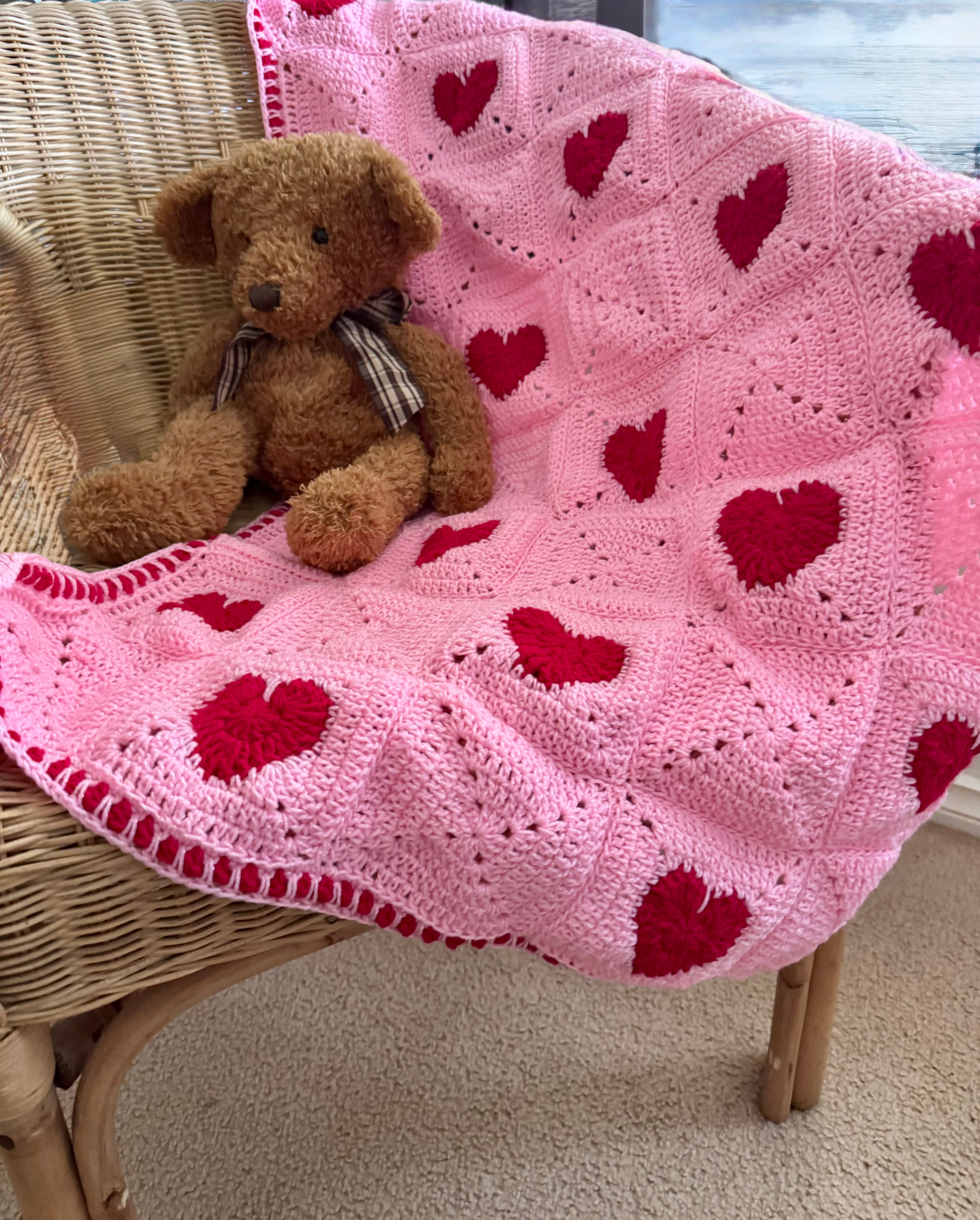 Many Hearts baby blanket