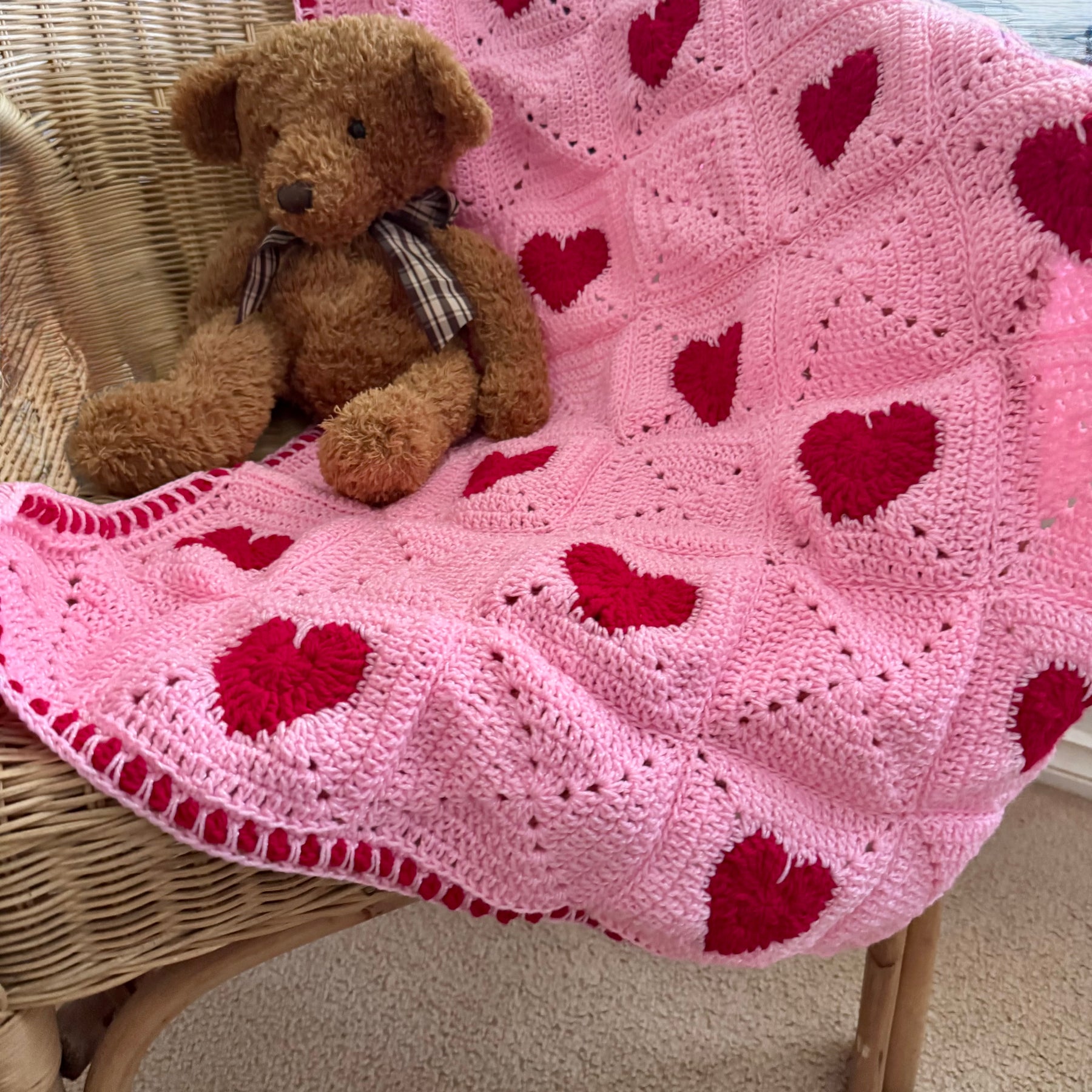 Many Hearts baby blanket