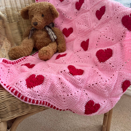 Many Hearts baby blanket