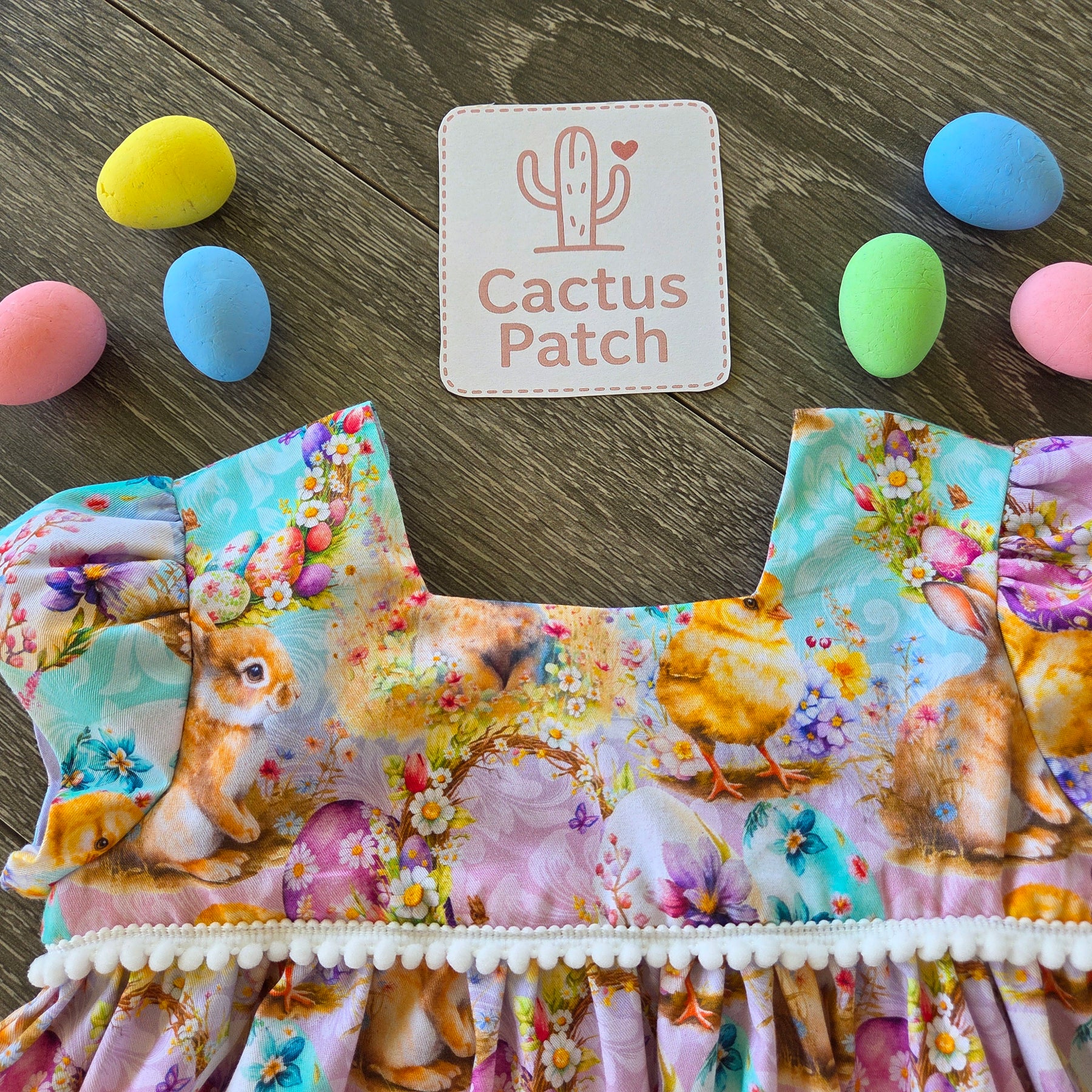 "Bunny & Chicks" Easter Dress - Size 12-18 Months