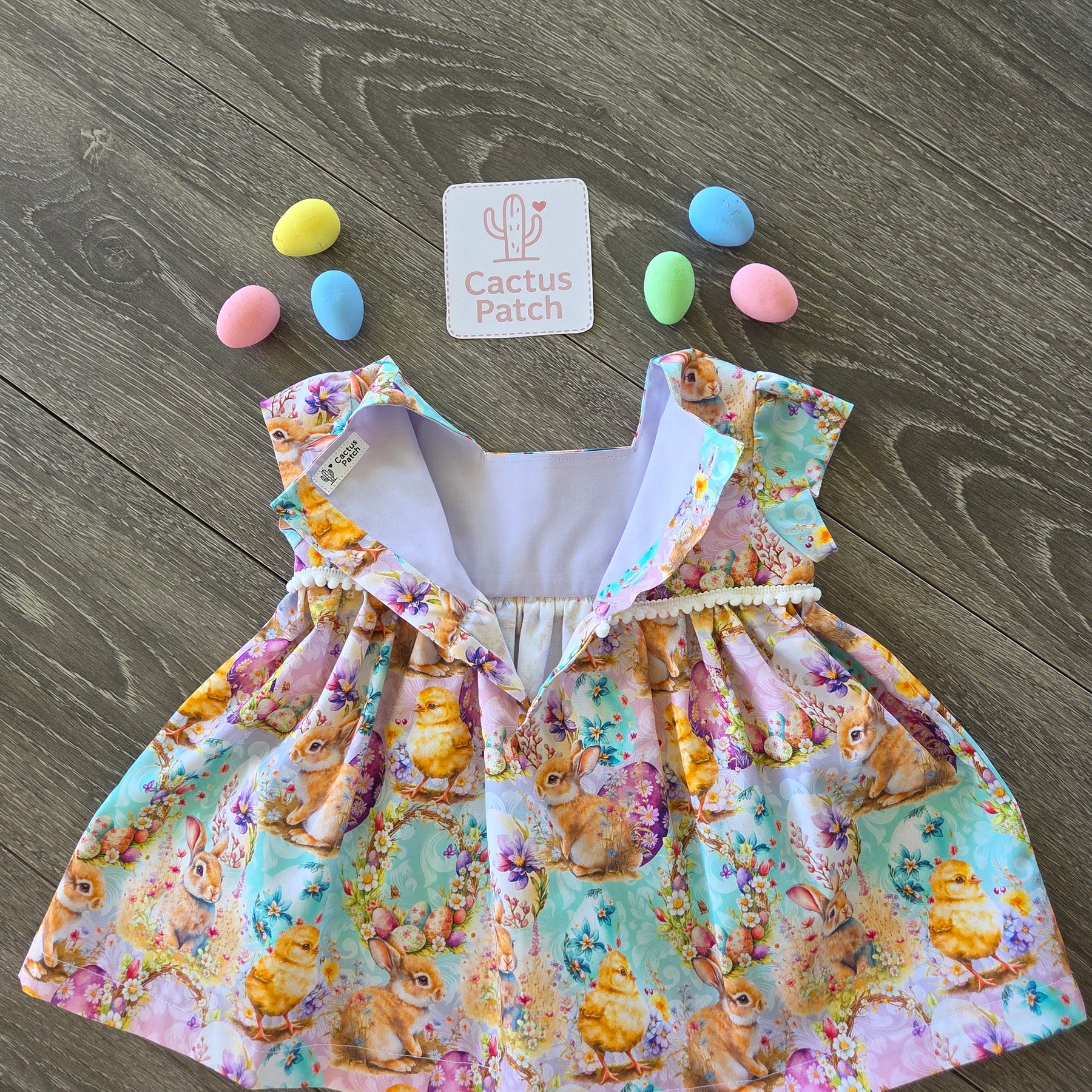 "Bunny & Chicks" Easter Dress - Size 12-18 Months