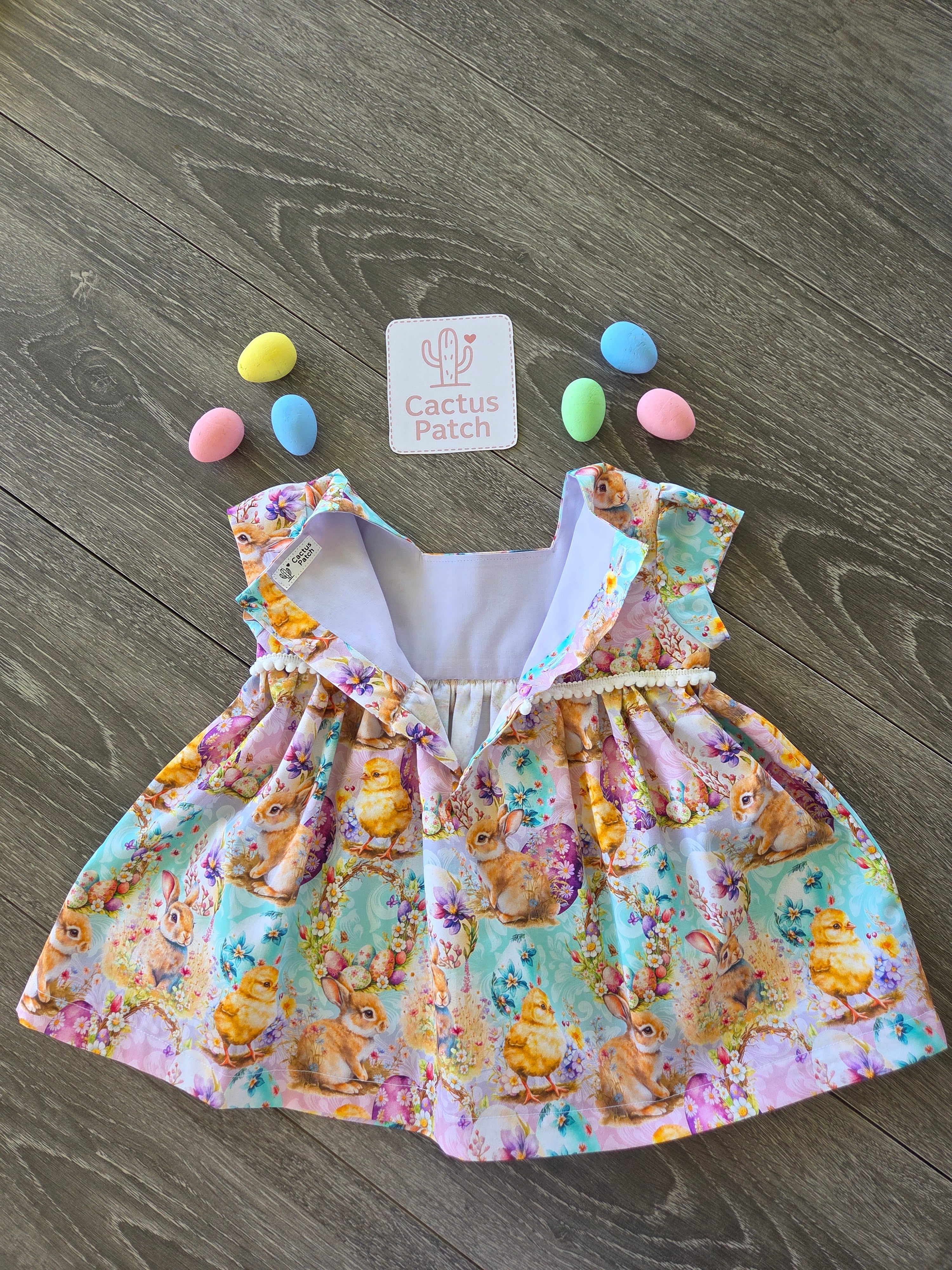 "Bunny & Chicks" Easter Dress - Size 12-18 Months