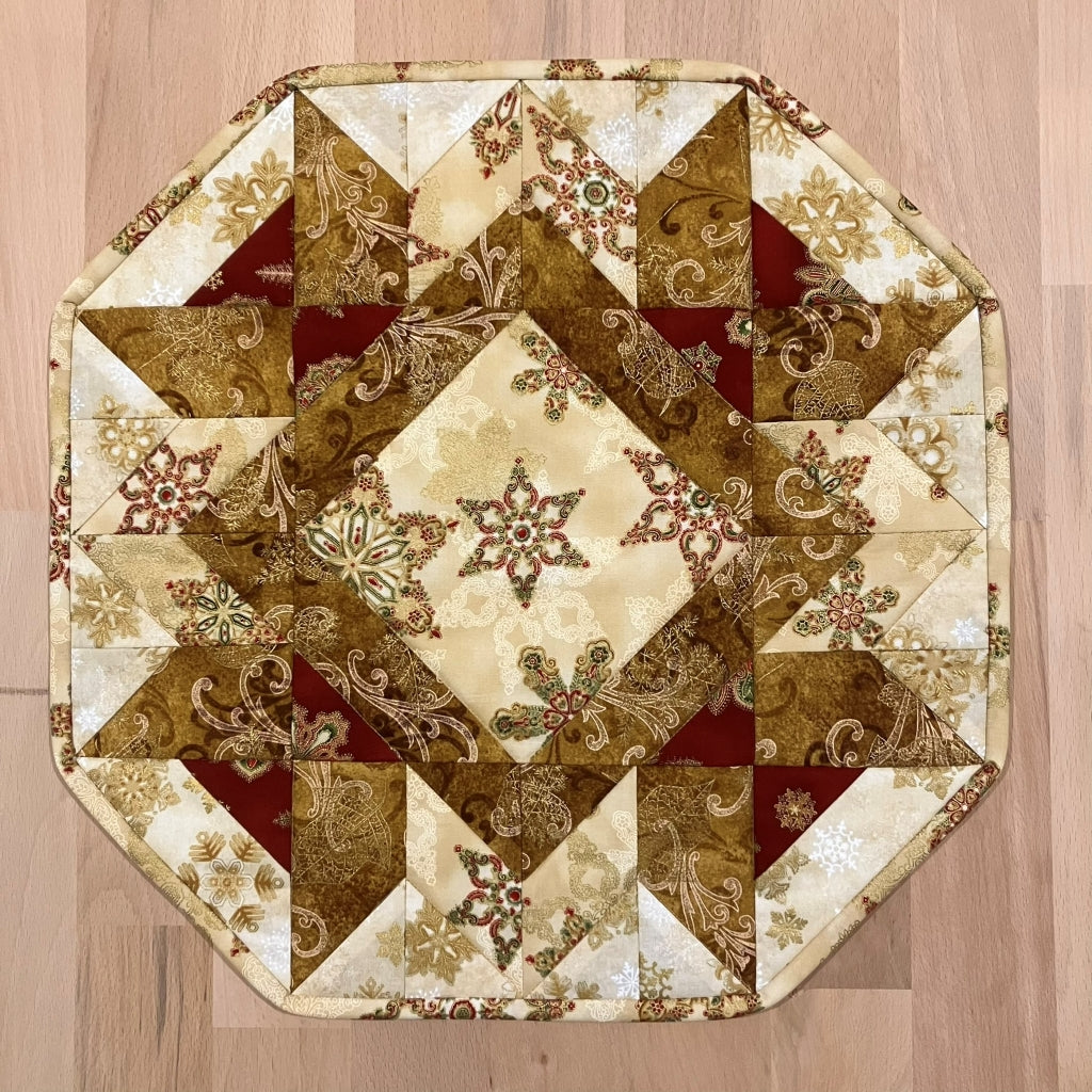 Christmas table centre handmade quilted Australia
