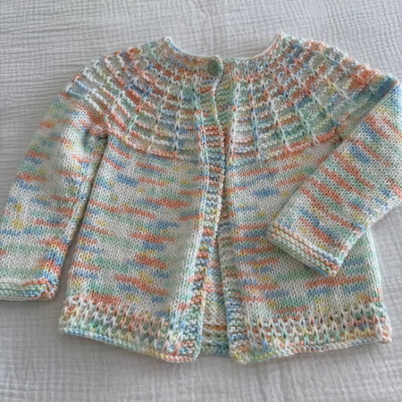 Soft coloured Cardigan, Size 6-12months