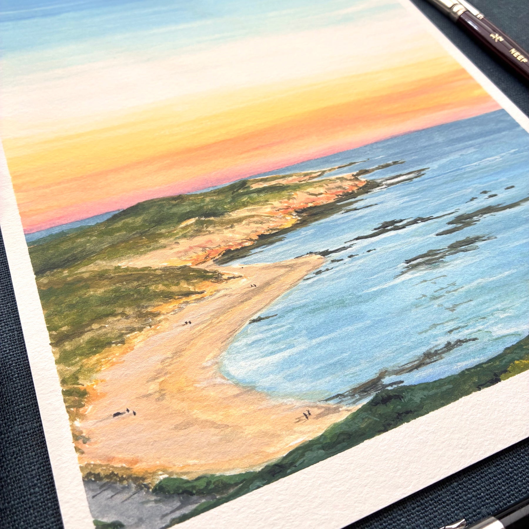 Wall Art - A4 Print - Sorrento Ocean Beach Sunset
