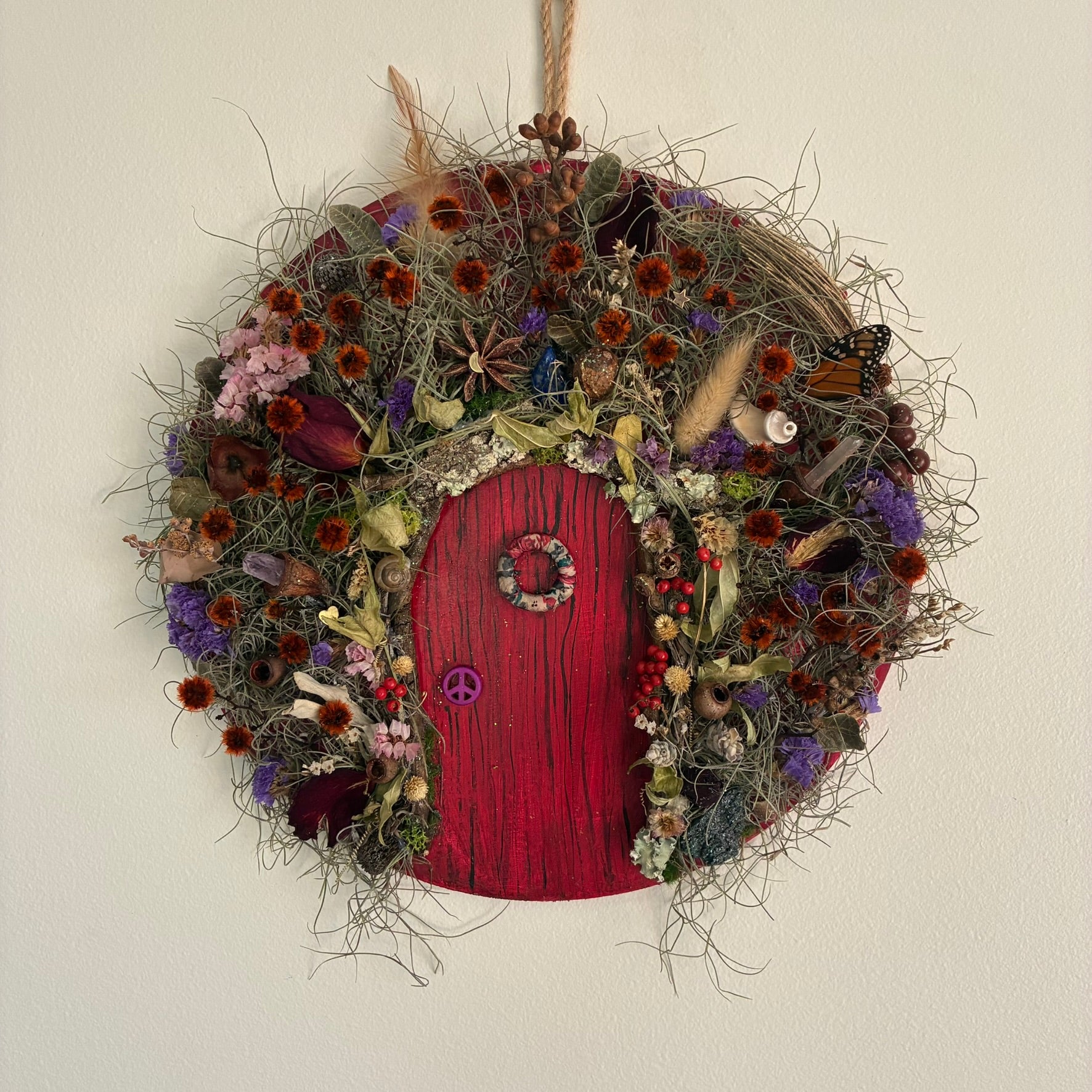 Wreath - Hobbit Faery Door (Red)