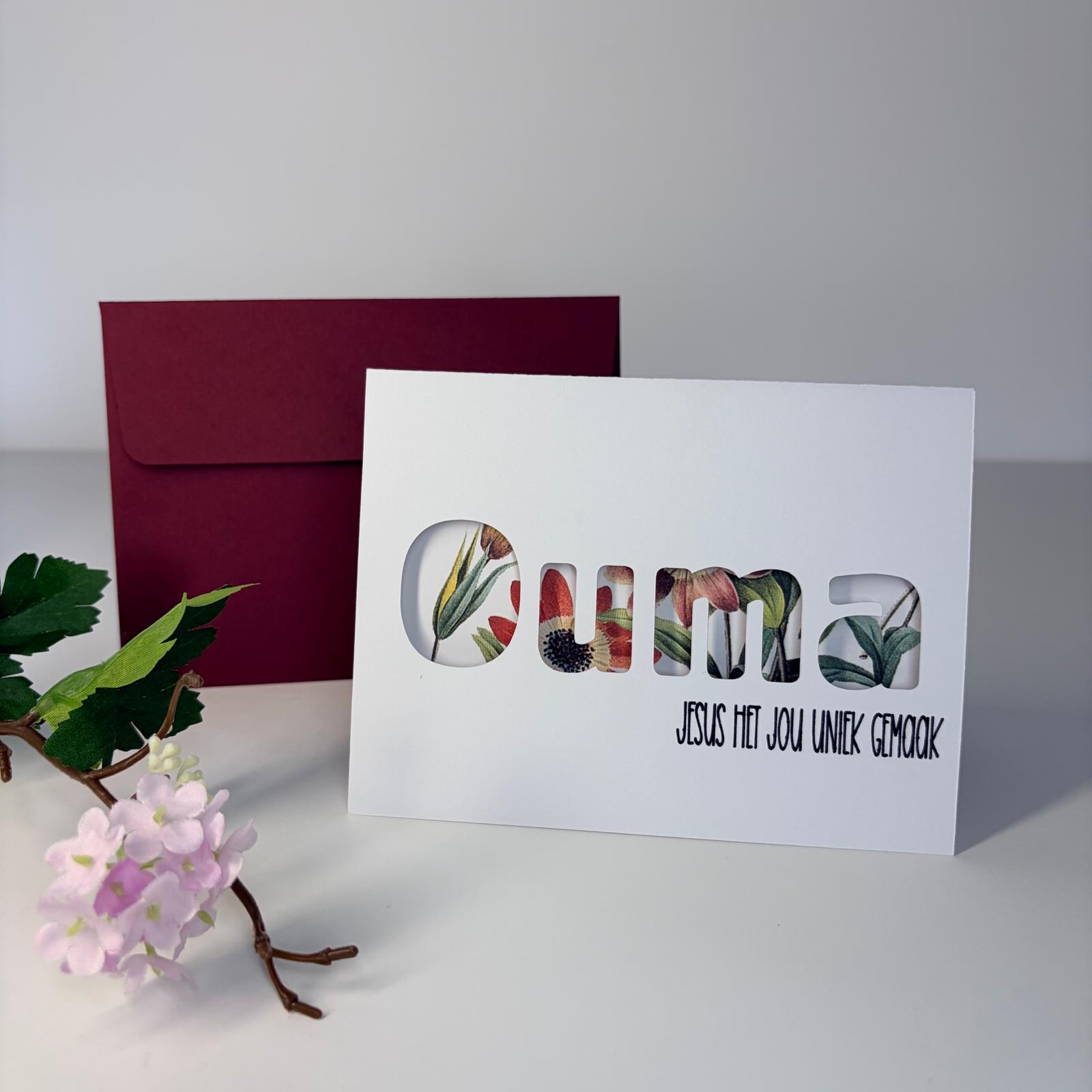 A6 Greeting Card & Envelope | Afrikaans | Ouma
