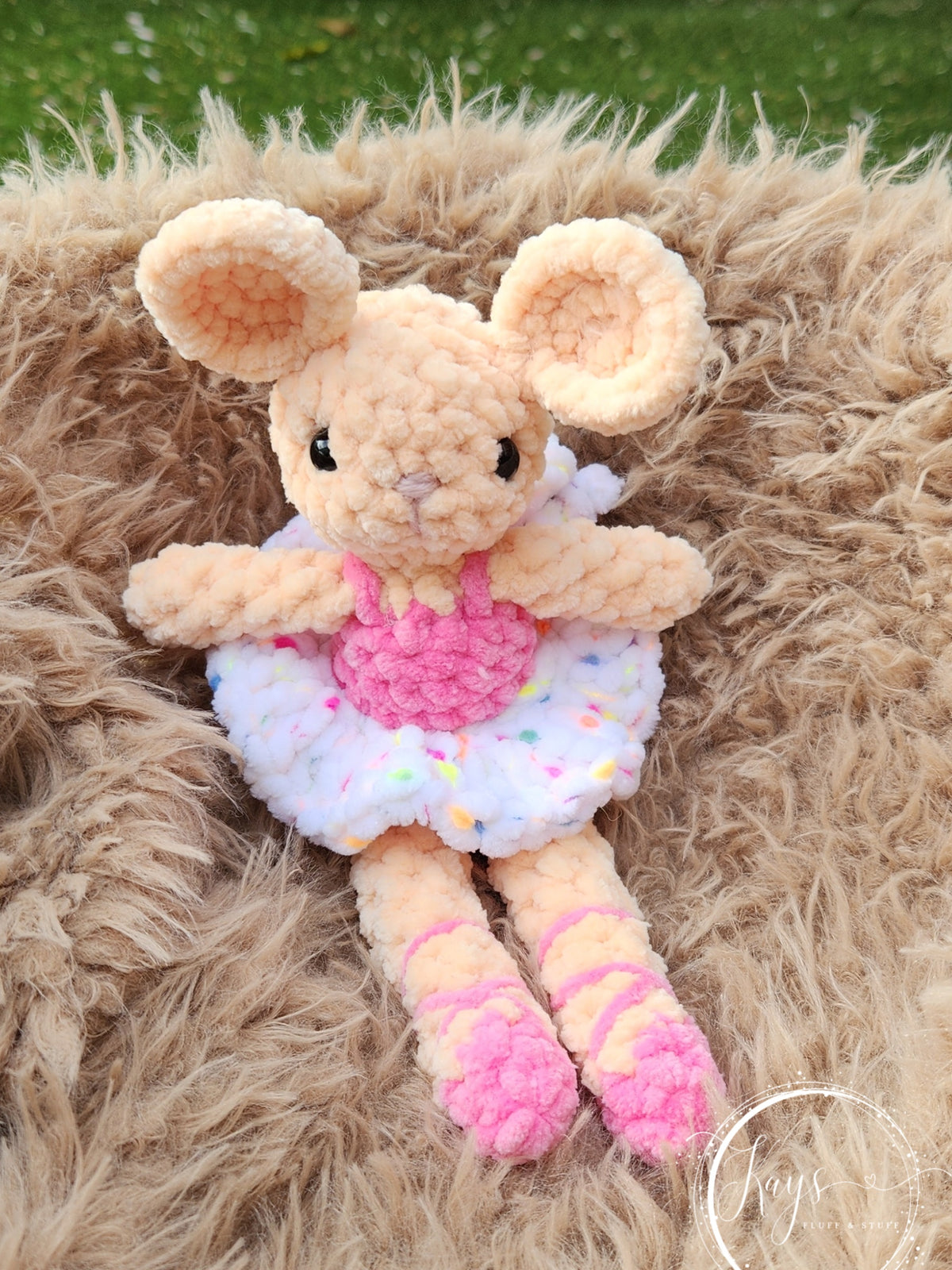 Handmade Plush Mouse with removable Tutu