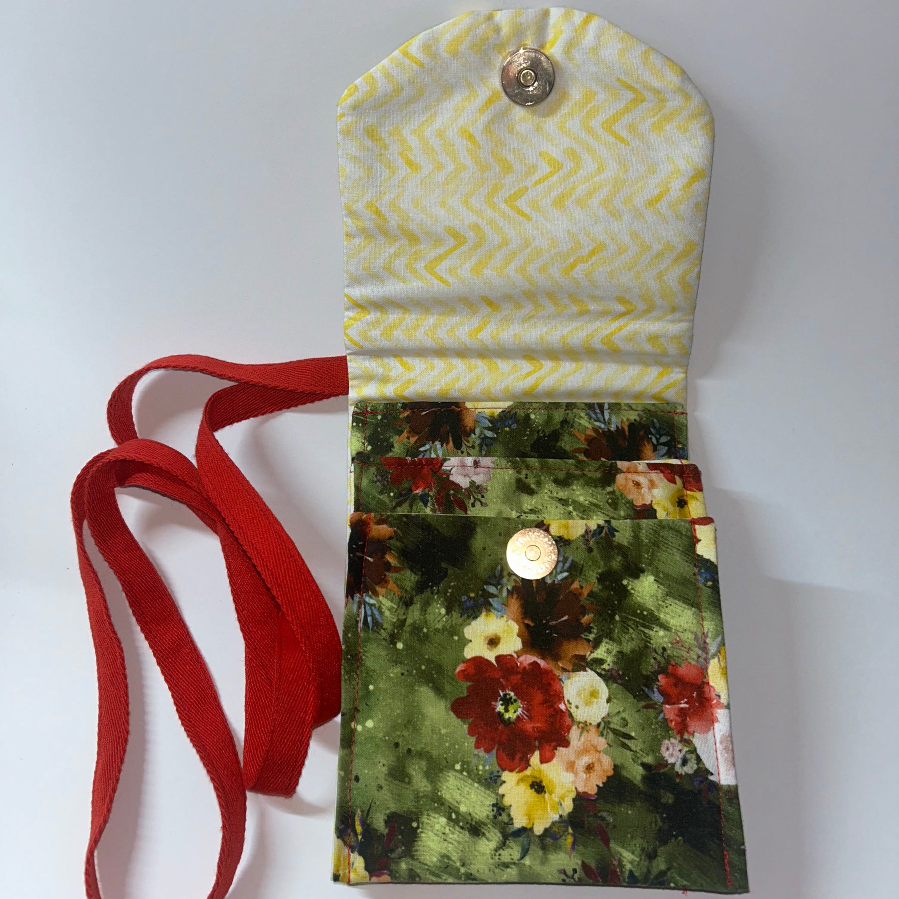 Three pouch dog walking cross-body bag