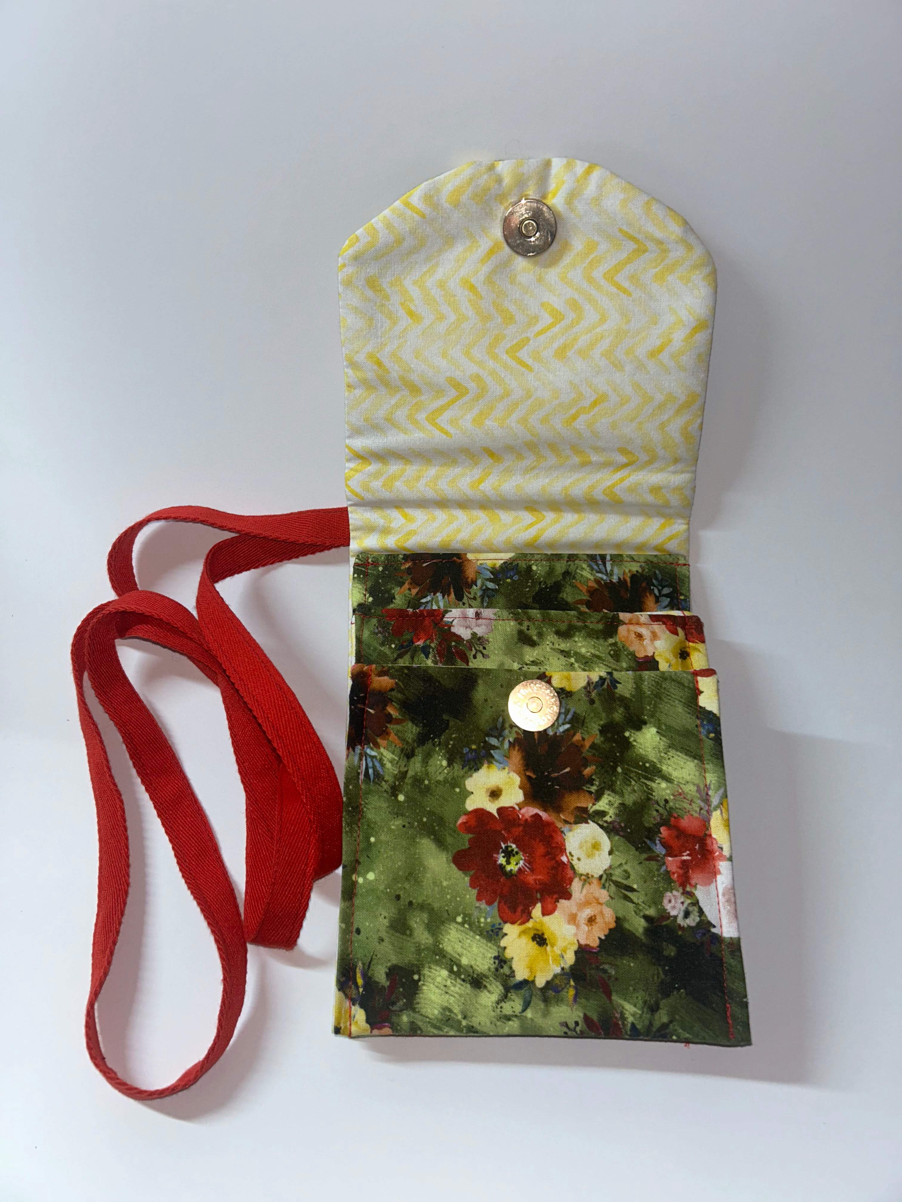 Three pouch dog walking cross-body bag