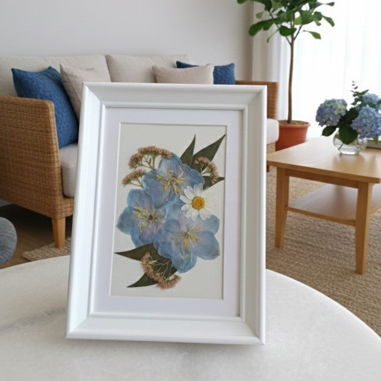 Charming Delphinium | Pressed Flower Handmade Card