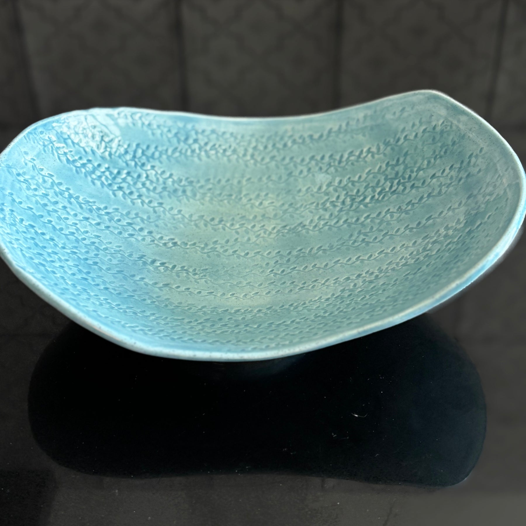 Handmade Ceramic Fruit Bowl – Blue Speckled Stoneware