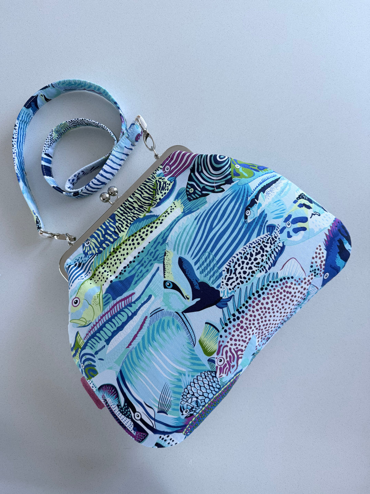‘Shoal’ metal frame oversized purse