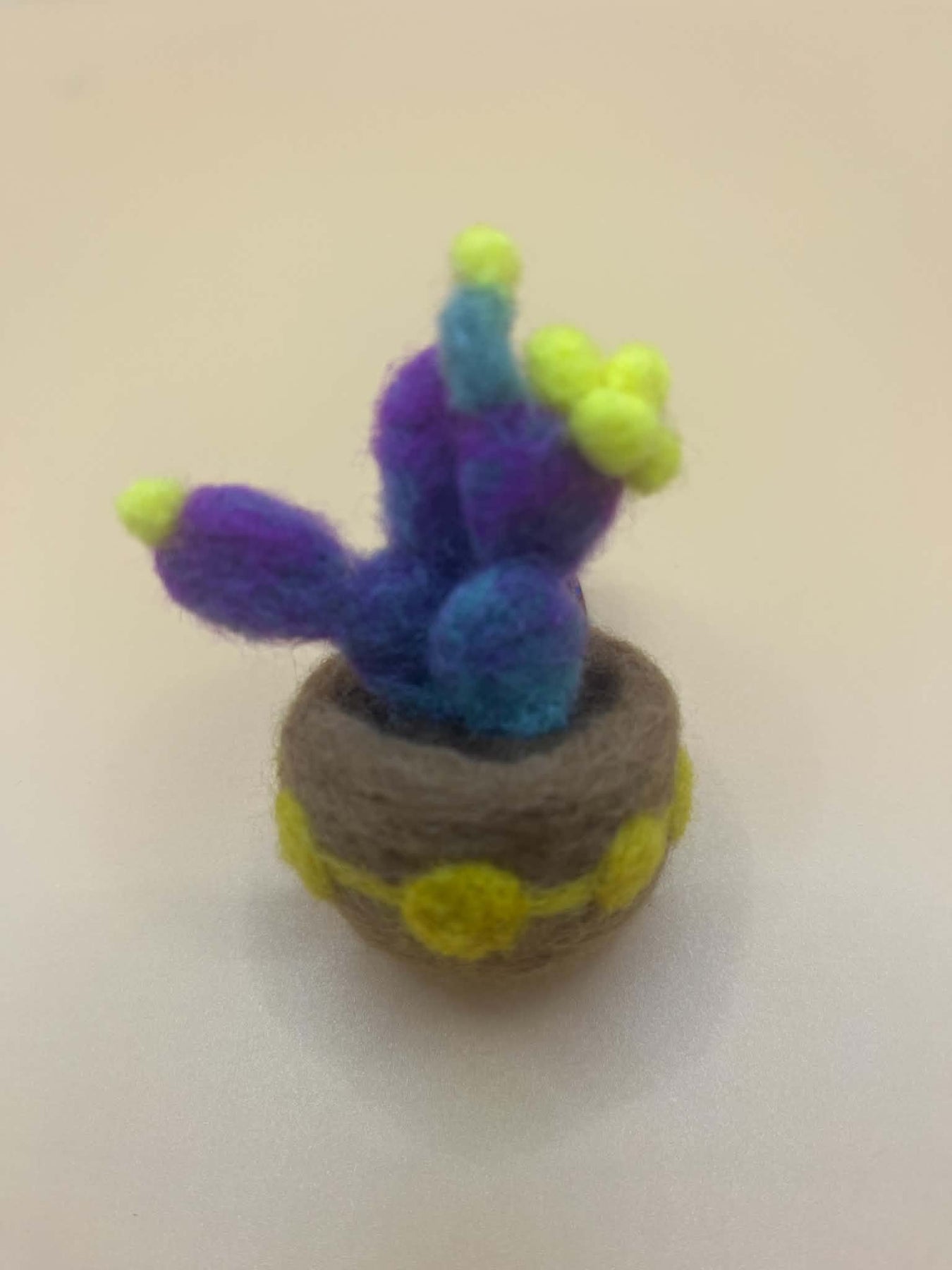 Needle felted Prickly Pear