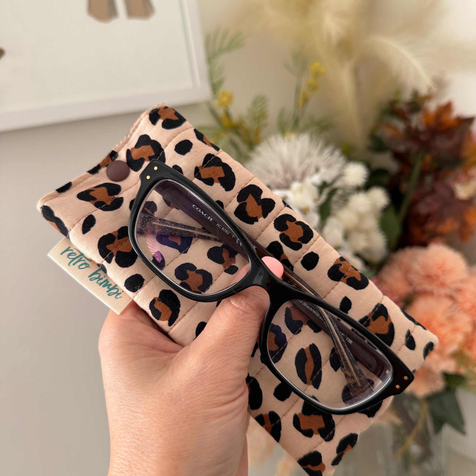 Quilted Glasses Case - Animal Print