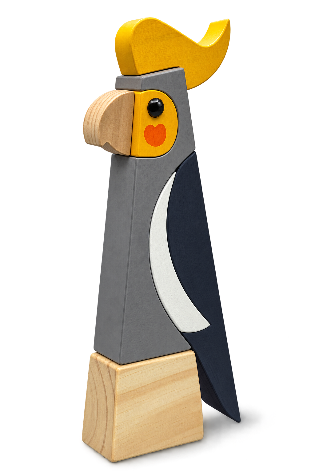 COCKATIEL - Timber bird sculpture - Handmade Australian native bird art, gift & home decor