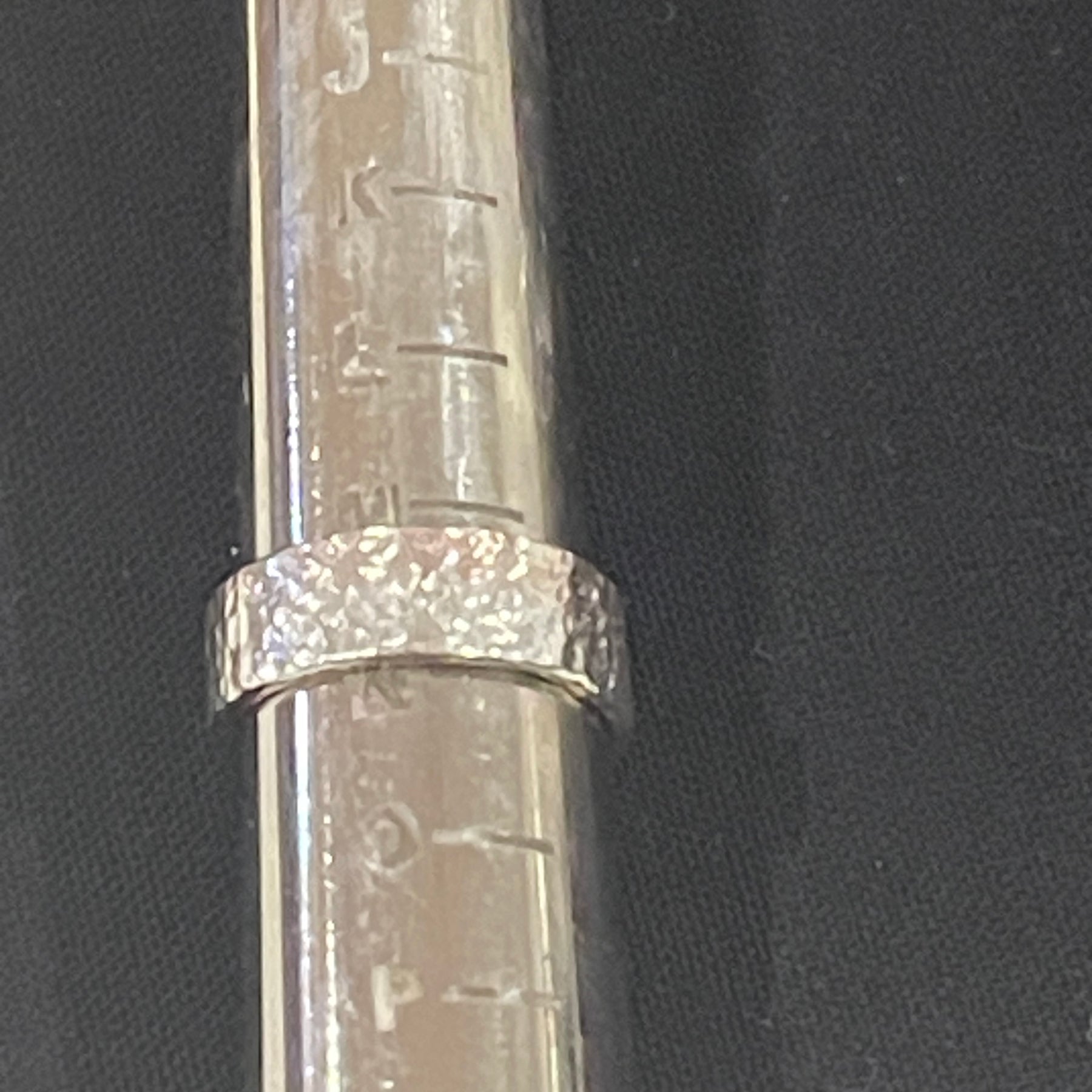 Simple Beaten Stirling Silver Ring