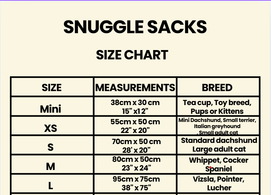 Pet Cozy sleeping snuggle sack for bed. Suits dog, cat, rabbit,lizard