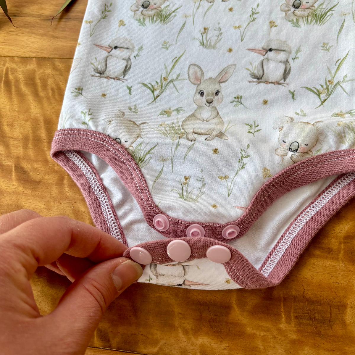 Baby Tank Bodysuit | Kangaroo Fields | Size premmie to 2 | Made to order