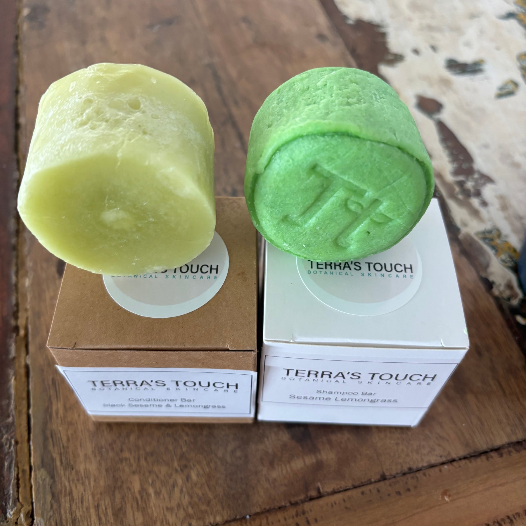 Sesame & Lemongrass Shampoo & Conditioner Duo | Handmade Solid Hair Care