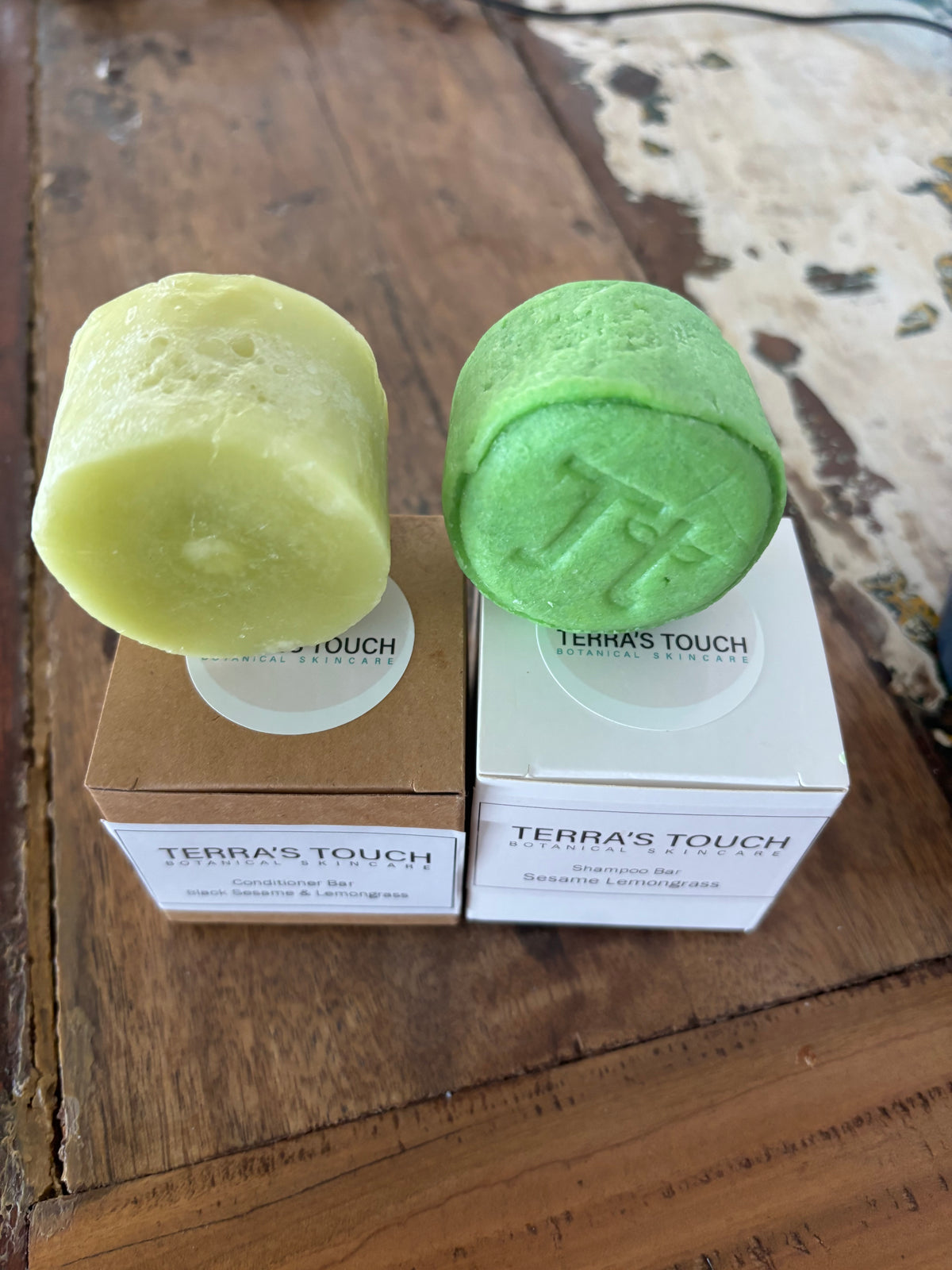 Sesame & Lemongrass Shampoo & Conditioner Duo | Handmade Solid Hair Care