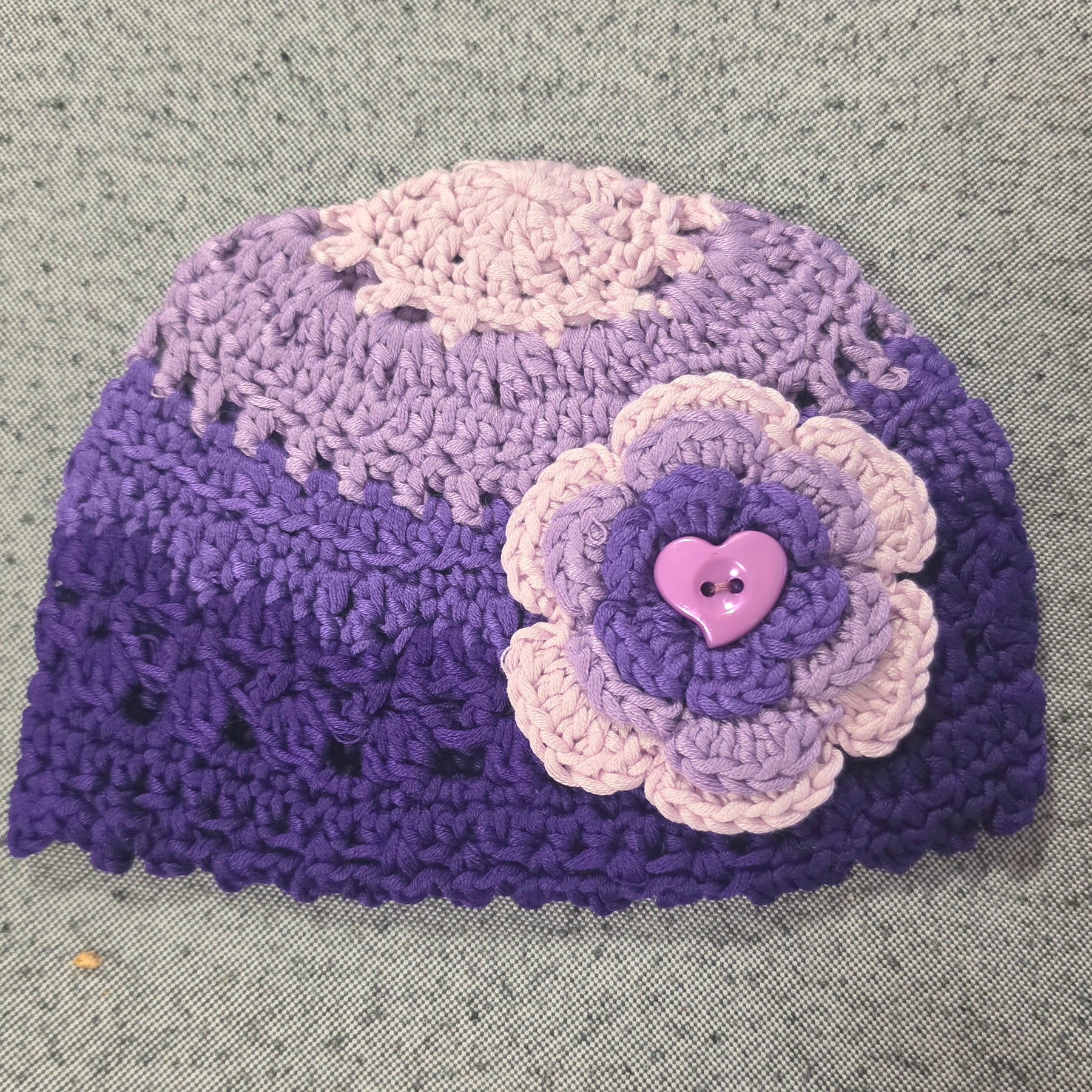 Crocheted Bamboo Yarn Baby Hat