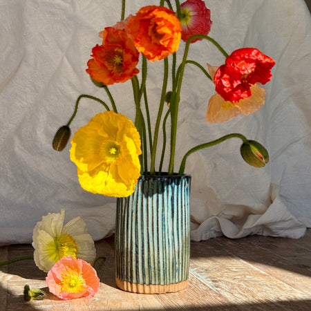 Sunday Tall | Handmade Ceramic Flower Vase + Flower Frog