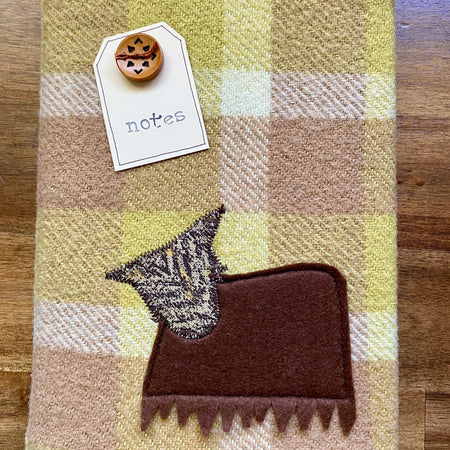 A5 Upcycled Notebook Highland Cow - Multi