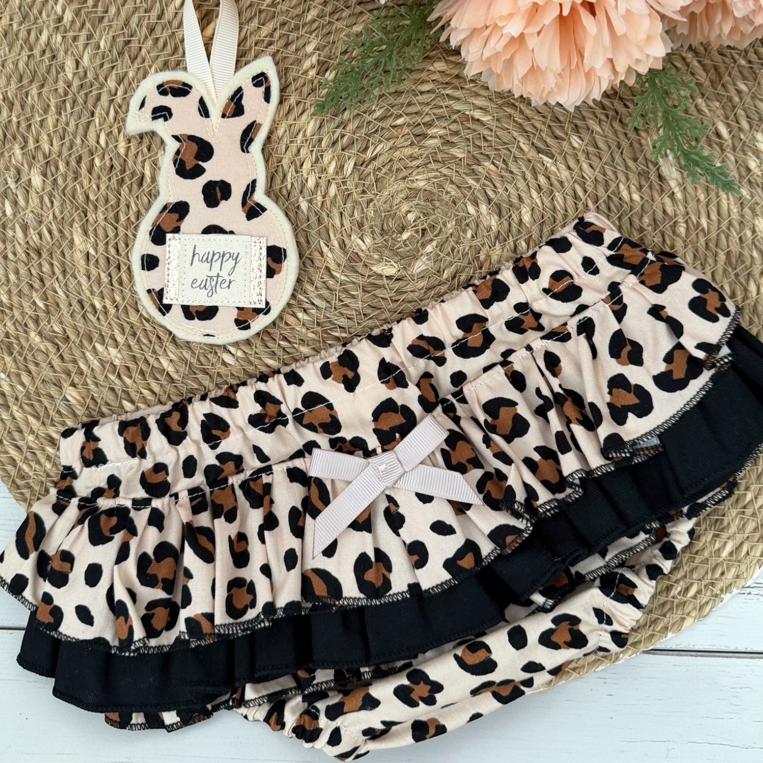 Ruffled Nappy Cover - Animal Print - Bloomers