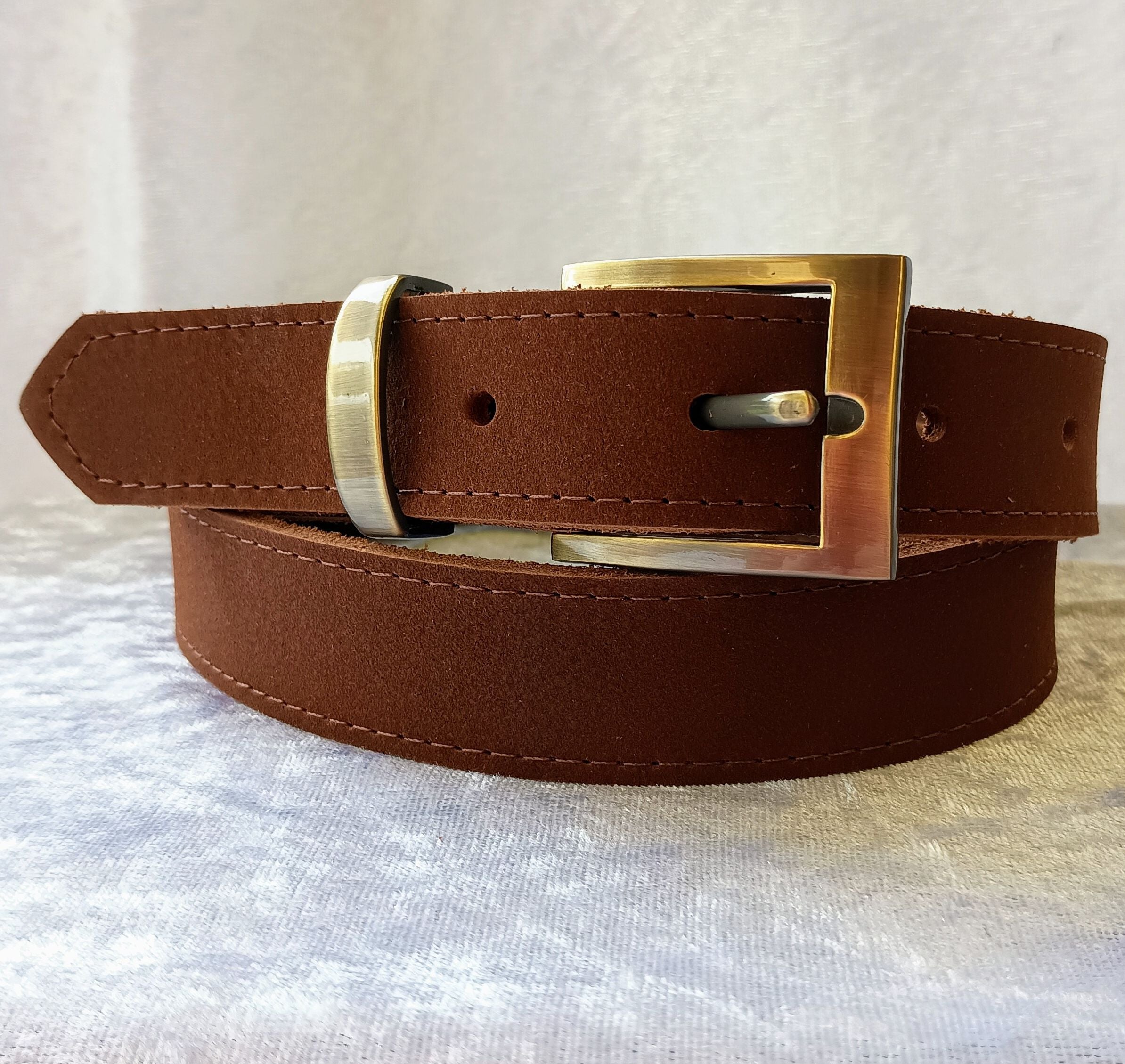 Brown Genuine Cowhide Leather Belt, Australian Made, 28mm Wide